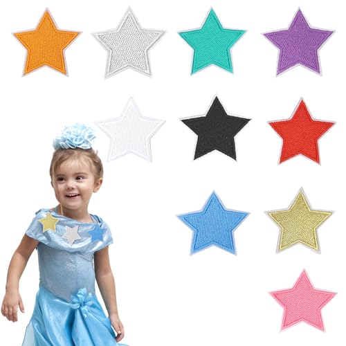 10 Stück Flicken zum Aufbügeln Star, Bügelbilder für Textilien Mehrfarbig, Bügelflicken Stern Aufnäher zum Aufbügeln, Patches zum Aufbügelns für T-Shirts, Jeans, Kleidung, Jacken, Hüte, Rucksäcke 10 Stück Flicken zum Aufbügeln Star, Bügelbilder für Textilien Mehrfarbig, Bügelflicken Stern Aufnäher zum Aufbügeln, Patches zum Aufbügelns für T-Shirts, Jeans, Kleidung, Jacken, Hüte, Rucksäcke von Weniubit