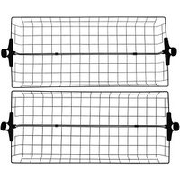 2 WENKO Herkules Ablagen für Garderobensystem schwarz 94,0 x 38,0 x 8,0 cm von Wenko