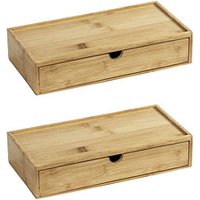 WENKO Terra Ordnungsboxen braun 28,0 x 14,0 x 6,0 cm, 2 St. von Wenko