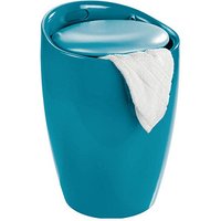 WENKO Badhocker mit Wäschesammler Candy 20625100 petrol, 1 St. von Wenko