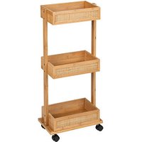 WENKO Etagenwagen Allegre braun 18,5 x 32,0 x 71,5 cm von Wenko