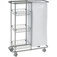 WENKO Etagenwagen Slim silber 58,0 x 20,0 x 80,0 cm von Wenko