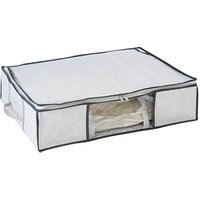 WENKO Soft Box M Vakuum-Unterbettkommode perlweiß/grau 65,0 x 15,0 x 50,0 cm von Wenko