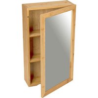 WENKO Spiegelschrank Bambusa braun 35,0 x 15,0 x 60,0 cm von Wenko