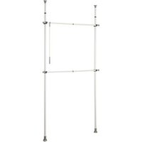 WENKO Teleskop-Garderobe Herkules 50610100 grau Metall 75,0 - 120,0 x 165,0 - 300,0 cm von Wenko