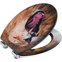 WENKO WC-Sitz mit Absenkautomatik Lion braun WENKO WC-Sitz mit Absenkautomatik Lion braun von Wenko