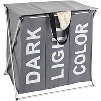 WENKO Wäschesortierer Trio Top grau von Wenko
