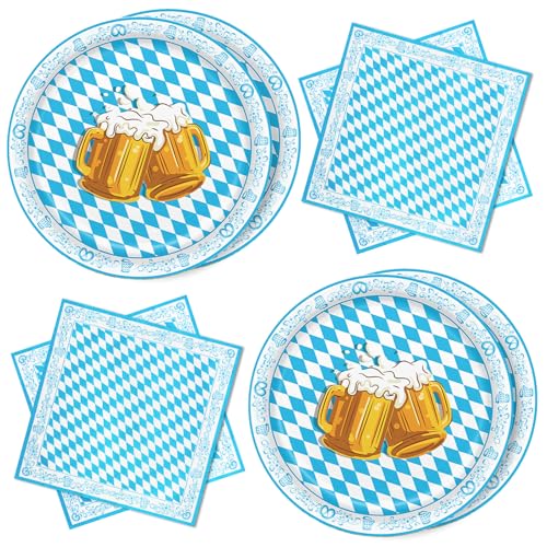 WenmthG 40 Stück Servietten Oktoberfest Deko Bayrische Deko - Oktoberfest Party Tischdeko 3-Lagige Weich Servietten 33 x 33 cm - Bayrische Servietten WenmthG 40 Stück Servietten Oktoberfest Deko Bayrische Deko - Oktoberfest Party Tischdeko 3-Lagige Weich Servietten 33 x 33 cm - Bayrische Servietten von WenmthG
