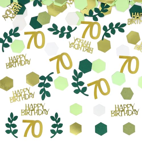 WenmthG - Konfetti 70 Geburtstag Deko Grün - 200 Stück Tischdeko 70er Streudeko Geburtstag Gold - 70 Geburtstag Confetti Frauen, Männer - Deko 70 Geburtstag Party WenmthG - Konfetti 70 Geburtstag Deko Grün - 200 Stück Tischdeko 70er Streudeko Geburtstag Gold - 70 Geburtstag Confetti Frauen, Männer - Deko 70 Geburtstag Party von WenmthG