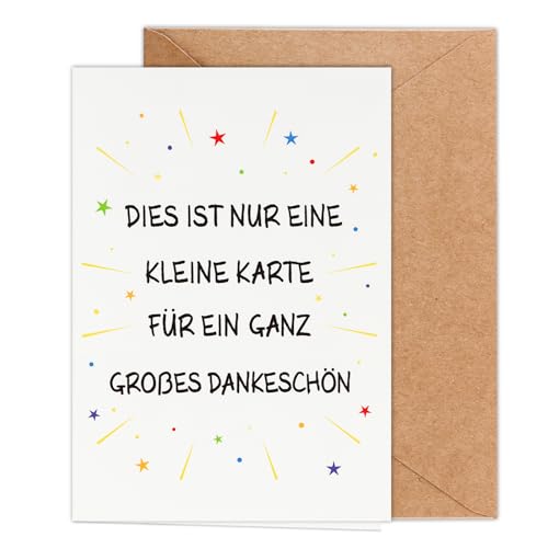 WenmthG - Dankeschön Geschenke(Klappkarte, inkl. Umschlag) - Dankeskarten - Kleines Danke Geschenk - Danke Karte für Frauen, Männer, Mädchen, Jungen von WenmthG