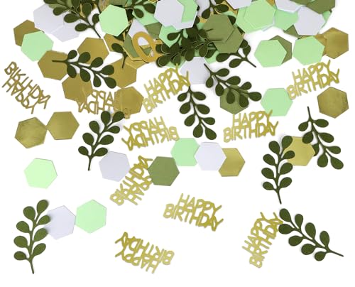 WenmthG - Geburtstag Konfetti Deko Grün - 200 Stück Tischdeko Geburtstag Streudeko Geburtstag Gold - Geburtstag Confetti Frauen, Männer - Deko Geburtstag Party WenmthG - Geburtstag Konfetti Deko Grün - 200 Stück Tischdeko Geburtstag Streudeko Geburtstag Gold - Geburtstag Confetti Frauen, Männer - Deko Geburtstag Party von WenmthG