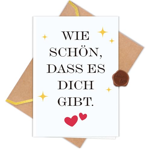 WenmthG Geburtstagskarte Frau (Klappkarte mit Umschlag und Wachssiegel) Happy Birthday Karte, Geburtstagskarte für Freundin, Frauen, Mann, Liebe von WenmthG