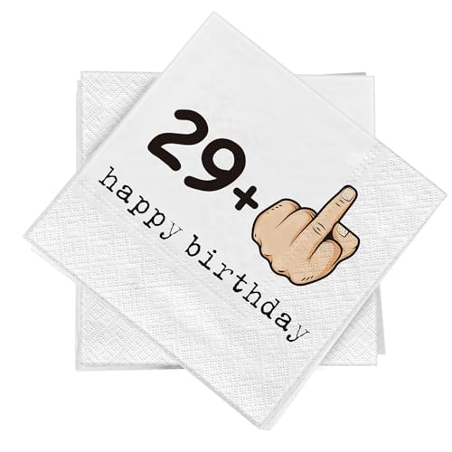 WenmthG - Lustige 20 Servietten zum 30. Geburtstag 33 x 33 cm - 30.Party Servietten Deko - 29 + 1-20 Servietten 3-Lagige weich - Happy Birthday Tischdeko - 30 Geburtstag Partyservietten von WenmthG