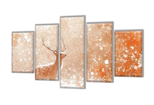 5 Stück Diamant Painting Bilder Groß Abstrakt Reh Diamant Painting Erwachsene, Mosaik Bastelset Kinder, Voll Diamant Crystal Art Malen Nach Zahlen Erwachsene für Room Decor Wohnwand 300x180cm q-39 von Wenpeef