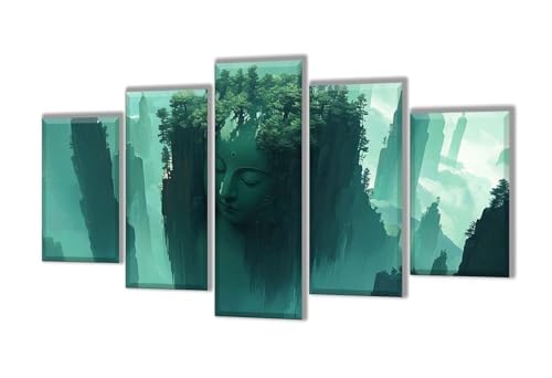 Diamond Painting 5 Teilig Abstrakt Zen Diamond Painting Kinder, Groß Diamant Malerei Kreuzstich Basteln Erwachsene, DIY Voll Set Diamant Crystal Art Set, Home Décor Mädchen Geschenke 125x75cm q-49 von Wenpeef