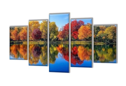 Diamond Painting 5 Teilig Farbe See Diamond Painting Kinder, Groß XXL Diamant Malerei Kreuzstich Basteln Erwachsene, DIY Voll Set Diamant Crystal Art Set, Home Décor Mädchen Geschenke 50x30cm q-66 von Wenpeef