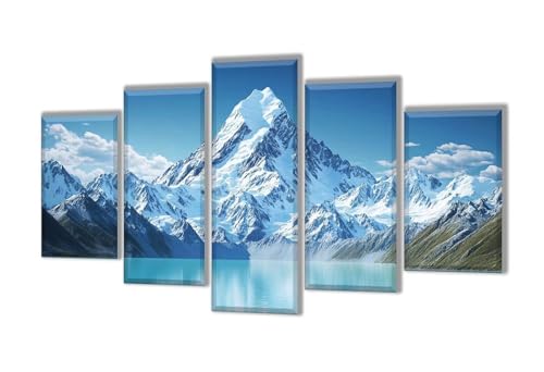 Diamond Painting 5 Teilig Gebirge See Diamond Painting Kinder, Groß Diamant Malerei Kreuzstich Basteln Erwachsene, DIY Voll Set Diamant Crystal Art Set, Home Décor Mädchen Geschenke 50x30cm q-58 von Wenpeef