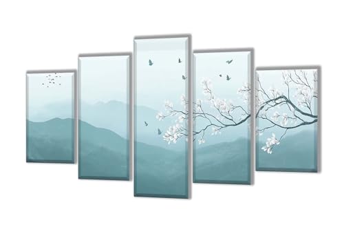 Diamond Painting 5 Teilig Schmetterling Blume Diamond Painting Kinder, Groß XXL Diamant Malerei Kreuzstich Basteln Erwachsene, DIY Voll Set Diamant Crystal Art Set, Mädchen Geschenke 125x75cm q-82 von Wenpeef