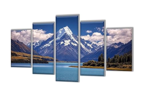 Diamond Painting 5 Teilig See Gebirge Diamond Painting Kinder, Groß Diamant Malerei Kreuzstich Basteln Erwachsene, DIY Voll Set Diamant Crystal Art Set, Home Décor Mädchen Geschenke 225x135cm q-57 von Wenpeef