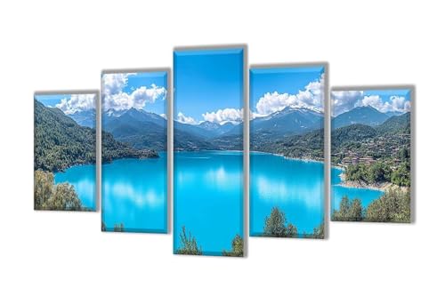 Diamond Painting 5 Teilig See Wald Diamond Painting Kinder, Groß XXL Diamant Malerei Kreuzstich Basteln Erwachsene, DIY Voll Set Diamant Crystal Art Set, Home Décor Mädchen Geschenke 125x75cm q-75 von Wenpeef