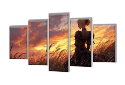 Diamond Painting 5 Teilig Sonnenuntergang Mädchen Diamond Painting Kinder, Groß XXL Diamant Malerei Kreuzstich Basteln Erwachsene, DIY Voll Set Diamant Crystal Art Set, Home Décor 125x75cm q-24 Diamond Painting 5 Teilig Sonnenuntergang Mädchen Diamond Painting Kinder, Groß XXL Diamant Malerei Kreuzstich Basteln Erwachsene, DIY Voll Set Diamant Crystal Art Set, Home Décor 125x75cm q-24 von Wenpeef