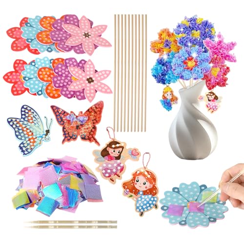 Wenrescry Bastelset Kinder ab 4-10 Jahre, Kreativ Set mit Blumenstrauß zum Basteln, Mädchen Geschenk, Diamond Painting DIY Spielzeug, Geburtstagsgeschenk Kinder Mädchen Wenrescry Bastelset Kinder ab 4-10 Jahre, Kreativ Set mit Blumenstrauß zum Basteln, Mädchen Geschenk, Diamond Painting DIY Spielzeug, Geburtstagsgeschenk Kinder Mädchen von Wenrescry