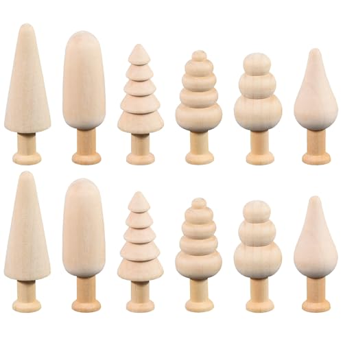 12 Stück Leerer Holzbaum, Unfertiger Holzbaum, Diy Holzkegel Figuren, Holzkegel Figuren, Dekoration Holzfiguren Zum Bemalen, Diy, Unlackiert, Hölzern, Für Dekoration, Anhänger, Handwerk 12 Stück Leerer Holzbaum, Unfertiger Holzbaum, Diy Holzkegel Figuren, Holzkegel Figuren, Dekoration Holzfiguren Zum Bemalen, Diy, Unlackiert, Hölzern, Für Dekoration, Anhänger, Handwerk von Wenrou