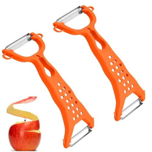 2 Stück Schäler, Gemüseschäler, Julienne Schäler, Reibe Und Gemüseschäler, Doppelendiger Schäler, Doppelkopf Obst Gemüseschäler, Doppeltes Schälen Und Häckseln, Häcksler Für Karotten, Äpfel, Gurken 2 Stück Schäler, Gemüseschäler, Julienne Schäler, Reibe Und Gemüseschäler, Doppelendiger Schäler, Doppelkopf Obst Gemüseschäler, Doppeltes Schälen Und Häckseln, Häcksler Für Karotten, Äpfel, Gurken von Wenrou