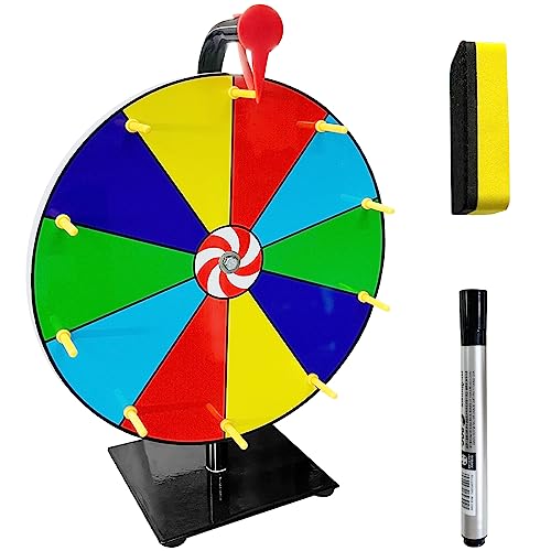 30cm Glücksrad zum Drehen Tischdreh-Preisrad mit trockenem Radiergummi und Marker 10 Solts Glücksrad Party Win Wheel Spielzubehör 30cm Glücksrad zum Drehen Tischdreh-Preisrad mit trockenem Radiergummi und Marker 10 Solts Glücksrad Party Win Wheel Spielzubehör von Wensdr
