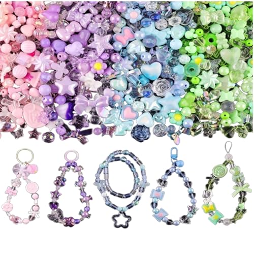 Perlen für Armbänder,DIY Bracelet Making Basteln,verschiedene Perlen Charms für Mädchen,für Schmuck Herstellung, Partys,für Schmuck, Armbänder, Ketten, Schlüsselanhänger, Basteln von Wenyue
