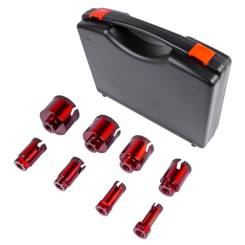 Diamant Bohrkronen Set - 8 Pieces 20/25 / 32/35 / 40/50 / 60/68 mm Premium Fliesenbohrer M14 IG Diamantscheibe Weonefit von Weonefit