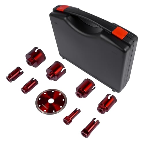 Diamant Bohrkronen Set - 8 Pieces 20-68 mm Premium Fliesenbohrer M14 Diamantscheibe 115 mm Weonefit von Weonefit