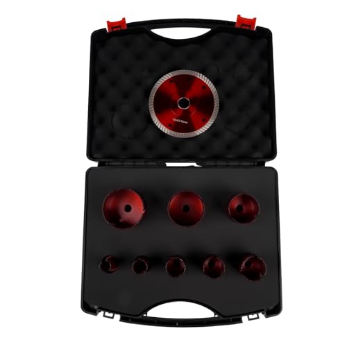 Diamant Bohrkronen Set - 8 Pieces 20-68mm Premium Fliesenbohrer M14 Diamantscheibe 125 mm Weonefit von Weonefit