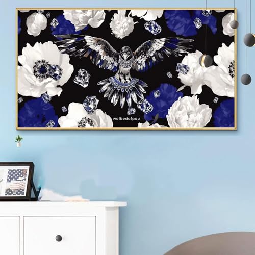 Malen Nach Zahlen Abstrakt, Malen Nach Zahlen Erwachsene Tiere Paint by Numbers Handgemalt Ölgemälde Kit für Anfänger mit Pinseln und Acrylfarben, Halloween Deko Wohnzimmer, Geschenke 80x160CM Q6-913 von Weoqion