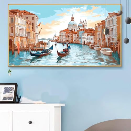 Malen Nach Zahlen Erwachsene Ägypten Malen Nach Zahlen XXL 80x160CM Paint by Numbers Schloss Bild DIY Set Erwachsene Basteln, Adults Kreativ Set für Zimmer Deko, Herbstdeko, Weihnachtsdeko Q6-448 von Weoqion