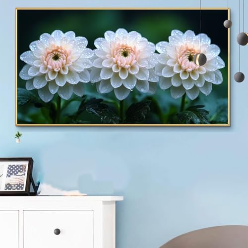 Malen Nach Zahlen Erwachsene Blume Malen Nach Zahlen XXL 60x120cm Paint by Numbers Anlage Bild DIY Set Erwachsene Basteln, Adults Kreativ Set für Zimmer Deko,Herbstdeko,Weihnachtsdeko Geschenke Q6-896 von Weoqion