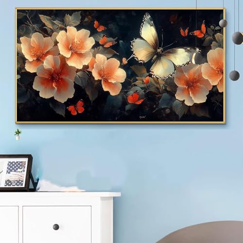 Malen Nach Zahlen Erwachsene Blume Malen Nach Zahlen XXL 80x160 CM Paint by Numbers Natur Bild DIY Set Erwachsene Basteln, Adults Kreativ Set für Zimmer Deko,Herbstdeko,Weihnachtsdeko Geschenke Q6-990 von Weoqion