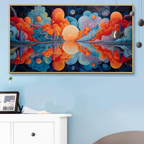 Malen Nach Zahlen Erwachsene Bunt Malen Nach Zahlen XXL 40x80 CM Paint by Numbers Anime Bild DIY Set Erwachsene Basteln, Adults Kreativ Set für Zimmer Deko, Herbstdeko, Weihnachtsdeko Geschenke Q6-820 von Weoqion