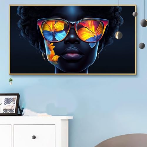 Malen Nach Zahlen Erwachsene Frau Malen Nach Zahlen XXL 60x120CM Paint by Numbers Afrika Bild DIY Set Erwachsene Basteln, Adults Kreativ Set für Zimmer Deko, Herbstdeko,Weihnachtsdeko Geschenke Q6-238 von Weoqion