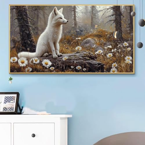 Malen Nach Zahlen Erwachsene Fuchs Malen Nach Zahlen XXL 60x120CM Paint by Numbers Tiere Bild DIY Set Erwachsene Basteln, Adults Kreativ Set für Zimmer Deko, Herbstdeko,Weihnachtsdeko Geschenke Q6-558 von Weoqion