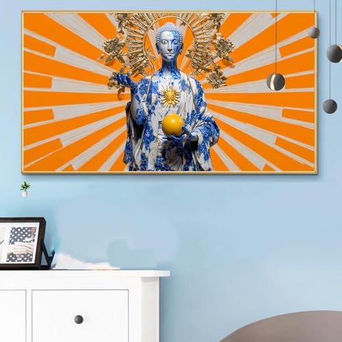 Malen Nach Zahlen Erwachsene Glauben Malen Nach Zahlen XXL 40x90 CM Paint by Numbers Mann Bild DIY Set Erwachsene Basteln, Adults Kreativ Set für Zimmer Deko,Herbstdeko,Weihnachtsdeko Geschenke Q6-240 von Weoqion