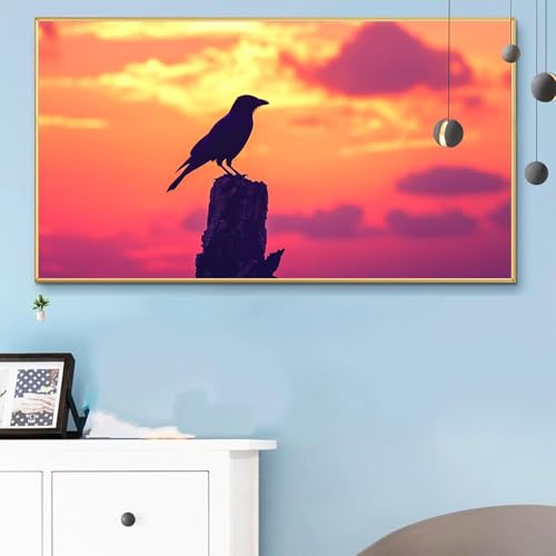 Malen Nach Zahlen Erwachsene Himmel Malen Nach Zahlen XXL 70x140cm Paint by Numbers Vogel Bild DIY Set Erwachsene Basteln, Adults Kreativ Set für Zimmer Deko,Herbstdeko,Weihnachtsdeko Geschenke Q6-306 von Weoqion