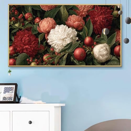 Malen Nach Zahlen Erwachsene Hortensie Malen Nach Zahlen XXL 90x180 Paint by Numbers Anlage Bild DIY Set Erwachsene Basteln, Adults Kreativ Set für Zimmer Deko, Herbstdeko, Männer Geschenke Q6-534 von Weoqion