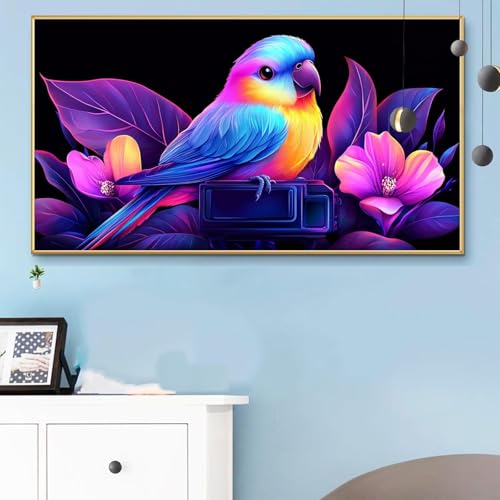 Malen Nach Zahlen Erwachsene Karikatur Malen Nach Zahlen XXL 80x160cm Paint by Numbers Vogel Bild DIY Set Erwachsene Basteln, Adults Kreativ Set für Zimmer Deko, Herbstdeko, Weihnachtsdeko Q6-106 von Weoqion