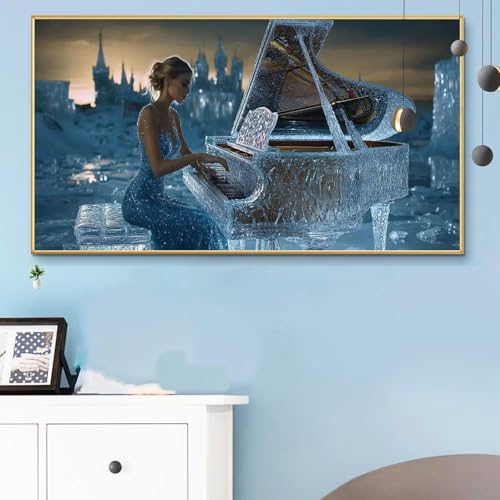 Malen Nach Zahlen Erwachsene Landschaft Malen Nach Zahlen XXL 60x120 cm Paint by Numbers Frau Bild DIY Set Erwachsene Basteln, Adults Kreativ Set für Zimmer Deko, Herbstdeko, Weihnachtsdeko Q6-222 von Weoqion