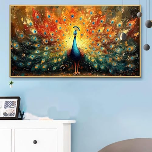Malen Nach Zahlen Erwachsene Phönix Malen Nach Zahlen XXL 80x160cm Paint by Numbers Weihnachten Bild DIY Set Erwachsene Basteln, Adults Kreativ Set für Zimmer Deko, Herbstdeko, Weihnachtsdeko Q6-536 von Weoqion
