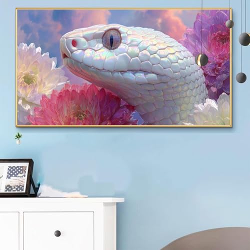 Malen Nach Zahlen Erwachsene Schlange Malen Nach Zahlen XXL 90x180 Paint by Numbers Tiere Bild DIY Set Erwachsene Basteln, Adults Kreativ Set für Zimmer Deko,Herbstdeko,Weihnachtsdeko Geschenke Q6-564 von Weoqion