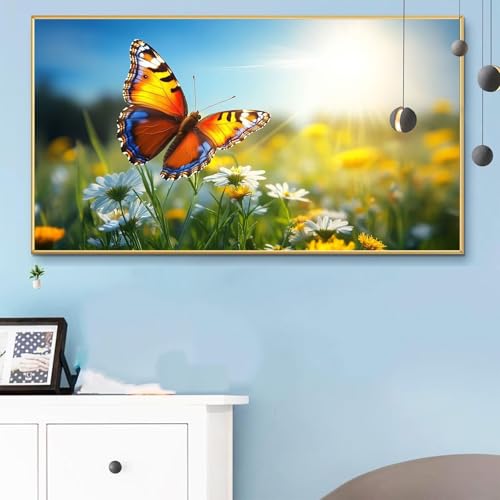 Malen Nach Zahlen Erwachsene Sonnenlicht Malen Nach Zahlen XXL 50x100cm Paint by Numbers Tiere Bild DIY Set Erwachsene Basteln, Adults Kreativ Set für Zimmer Deko, Herbstdeko, Weihnachtsdeko Q6-696 von Weoqion