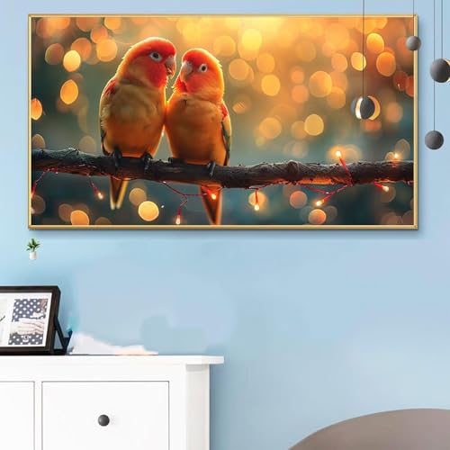 Malen Nach Zahlen Erwachsene Sonnenlicht Malen Nach Zahlen XXL 70x140 CM Paint by Numbers Papagei Bild DIY Set Erwachsene Basteln, Adults Kreativ Set für Zimmer Deko, Herbstdeko, Weihnachtsdeko Q6-700 von Weoqion