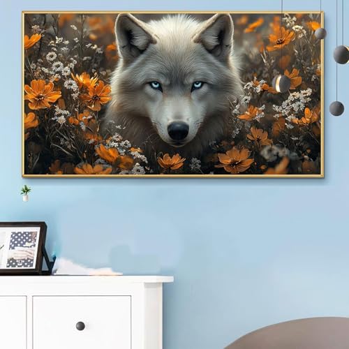 Malen Nach Zahlen Erwachsene Tiere Malen Nach Zahlen XXL 70x140 cm Paint by Numbers Niedlich Bild DIY Set Erwachsene Basteln, Adults Kreativ Set für Zimmer Deko, Herbstdeko, Weihnachtsdeko Q6-952 von Weoqion